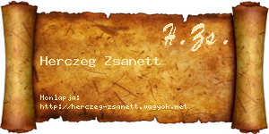 Herczeg Zsanett névjegykártya